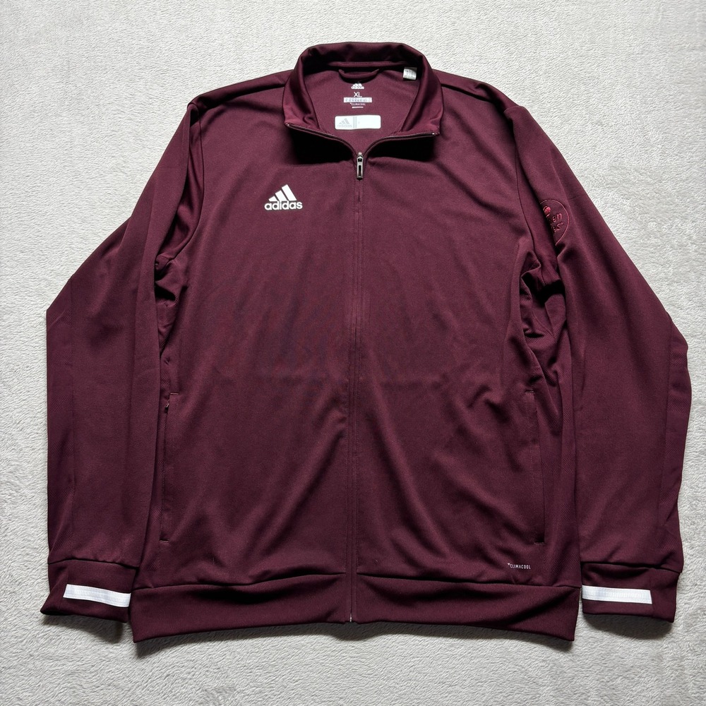 Adidas Full Zip Track Jacket Mens XL Team 19 Maroon US Open Series Tennis